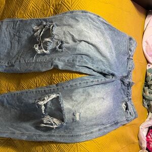 PacSun Light Blue High Rise Distressed Jeans
